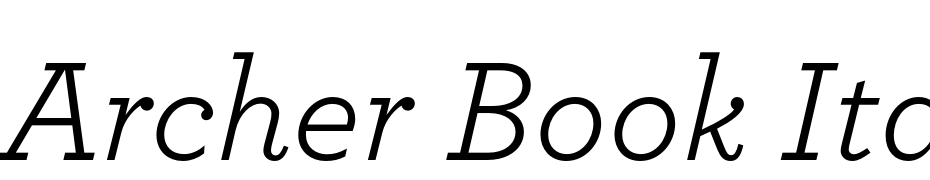 Archer Book Italic Font Download Free